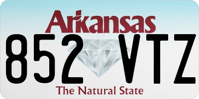 AR license plate 852VTZ