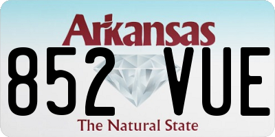 AR license plate 852VUE