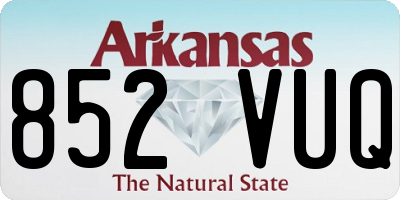 AR license plate 852VUQ