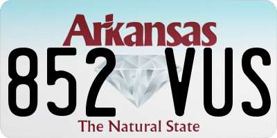 AR license plate 852VUS