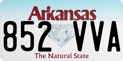 AR license plate 852VVA