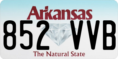 AR license plate 852VVB