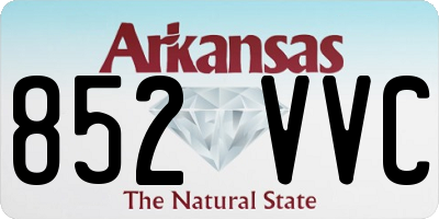 AR license plate 852VVC