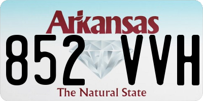 AR license plate 852VVH