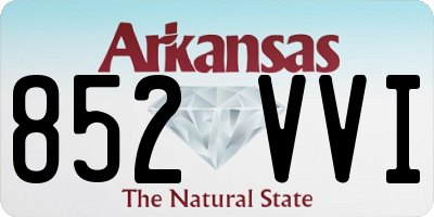 AR license plate 852VVI
