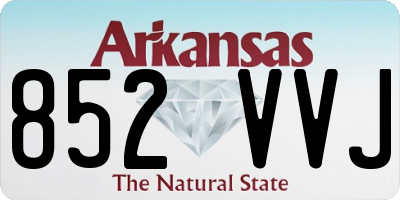 AR license plate 852VVJ