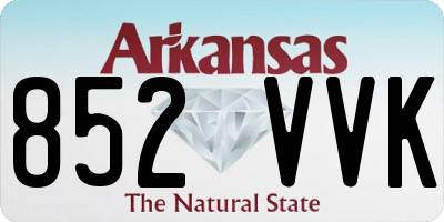 AR license plate 852VVK