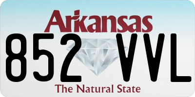 AR license plate 852VVL