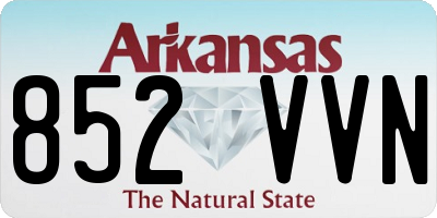 AR license plate 852VVN