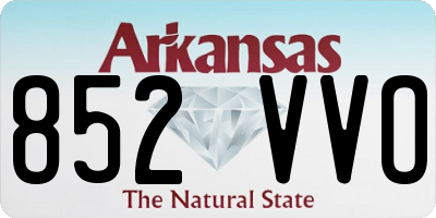 AR license plate 852VVO