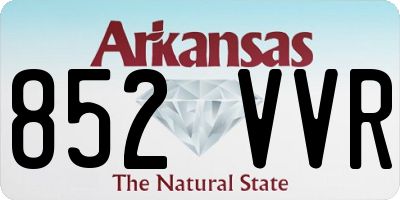 AR license plate 852VVR