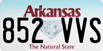 AR license plate 852VVS