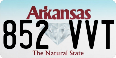 AR license plate 852VVT