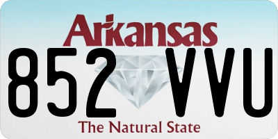 AR license plate 852VVU
