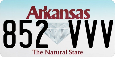 AR license plate 852VVV