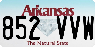 AR license plate 852VVW