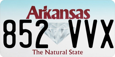 AR license plate 852VVX