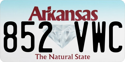 AR license plate 852VWC