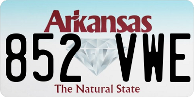 AR license plate 852VWE