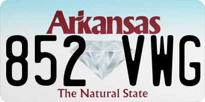 AR license plate 852VWG