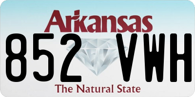 AR license plate 852VWH