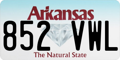 AR license plate 852VWL
