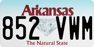 AR license plate 852VWM