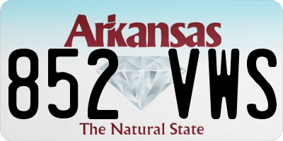 AR license plate 852VWS