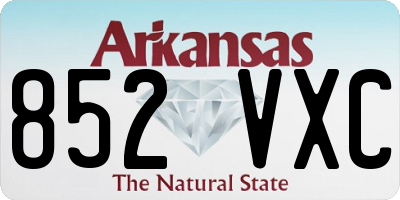 AR license plate 852VXC