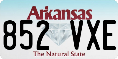AR license plate 852VXE