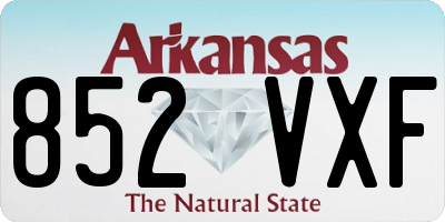 AR license plate 852VXF