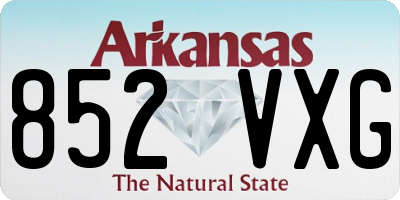 AR license plate 852VXG