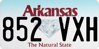 AR license plate 852VXH