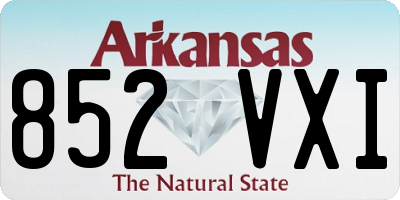 AR license plate 852VXI