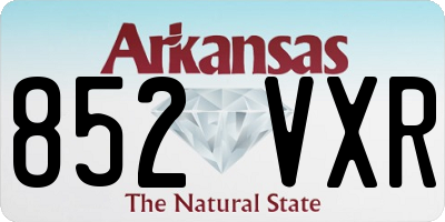 AR license plate 852VXR
