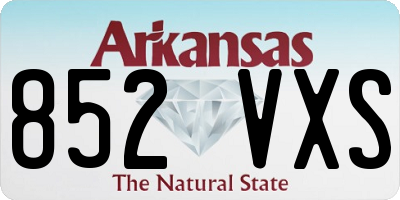 AR license plate 852VXS