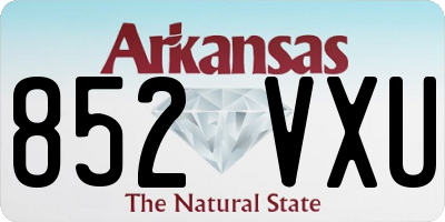 AR license plate 852VXU