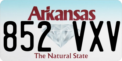 AR license plate 852VXV