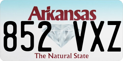 AR license plate 852VXZ