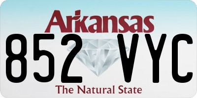 AR license plate 852VYC