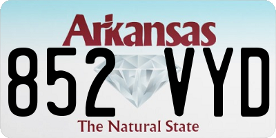 AR license plate 852VYD