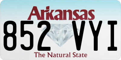 AR license plate 852VYI
