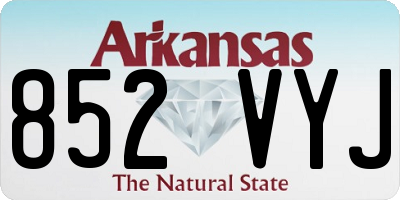 AR license plate 852VYJ