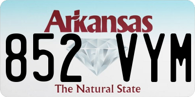 AR license plate 852VYM