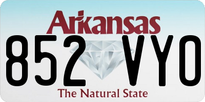 AR license plate 852VYO