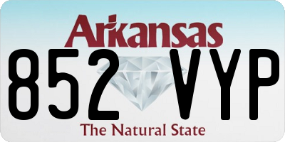 AR license plate 852VYP