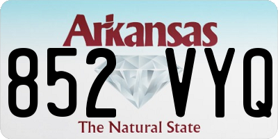 AR license plate 852VYQ
