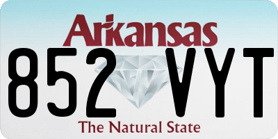 AR license plate 852VYT