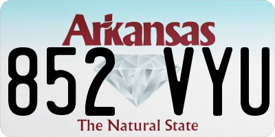 AR license plate 852VYU