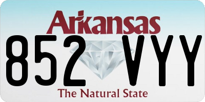 AR license plate 852VYY